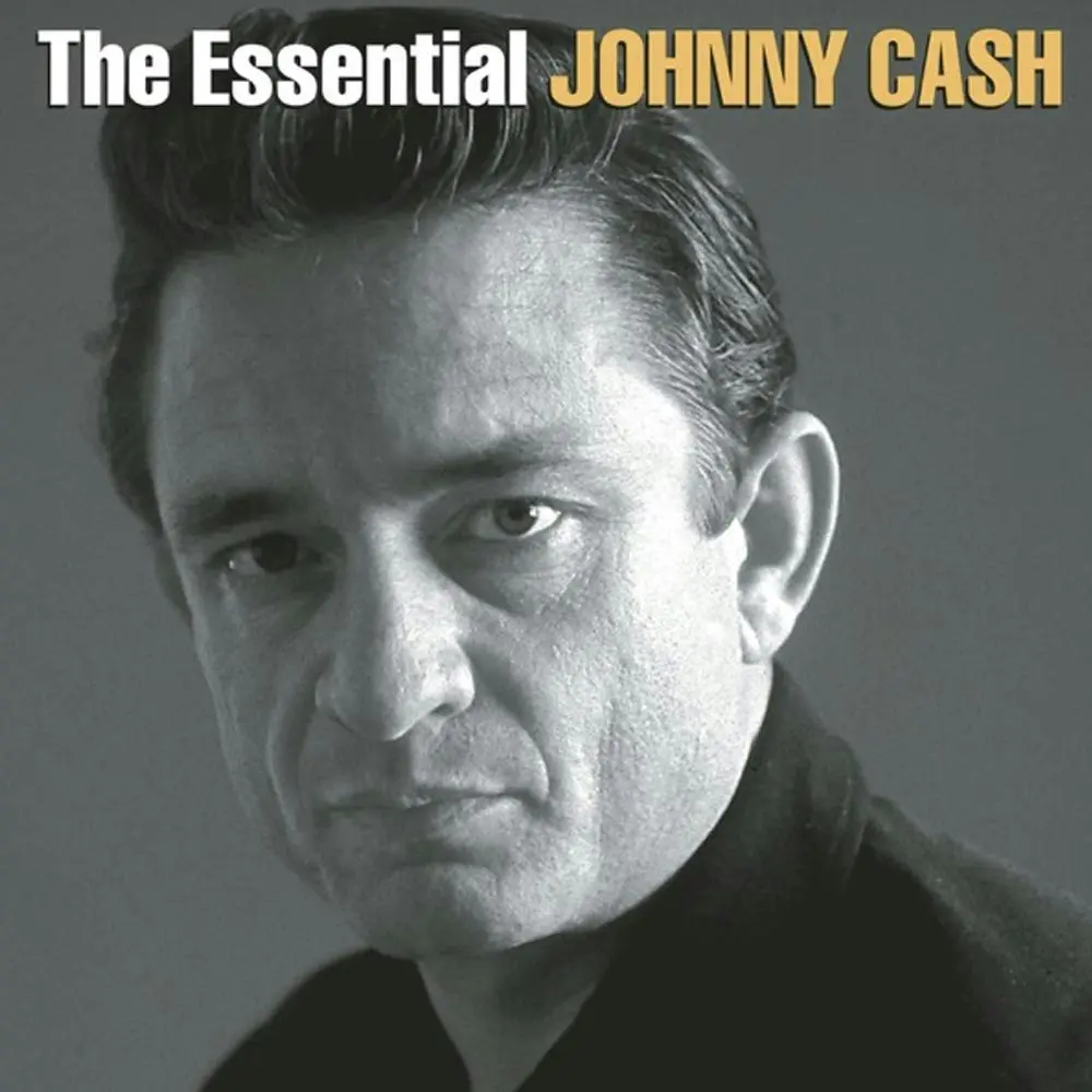 Crosley Record Storage Crate Johnny Cash The Essential Johnny Cash Vinyl Album Bundle