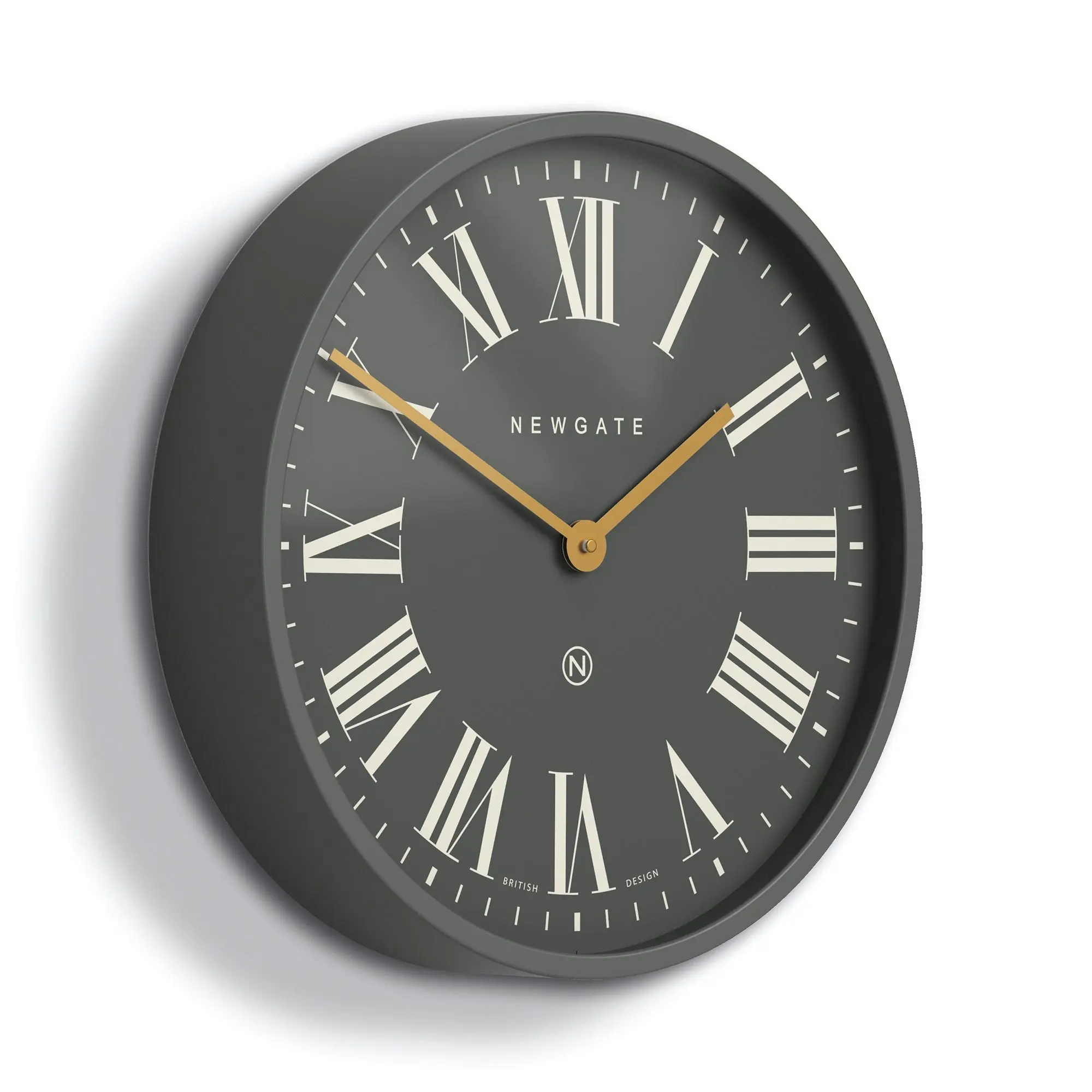 Newgate Mr Butler Wall Clock Moonstone Grey Reverse Dial