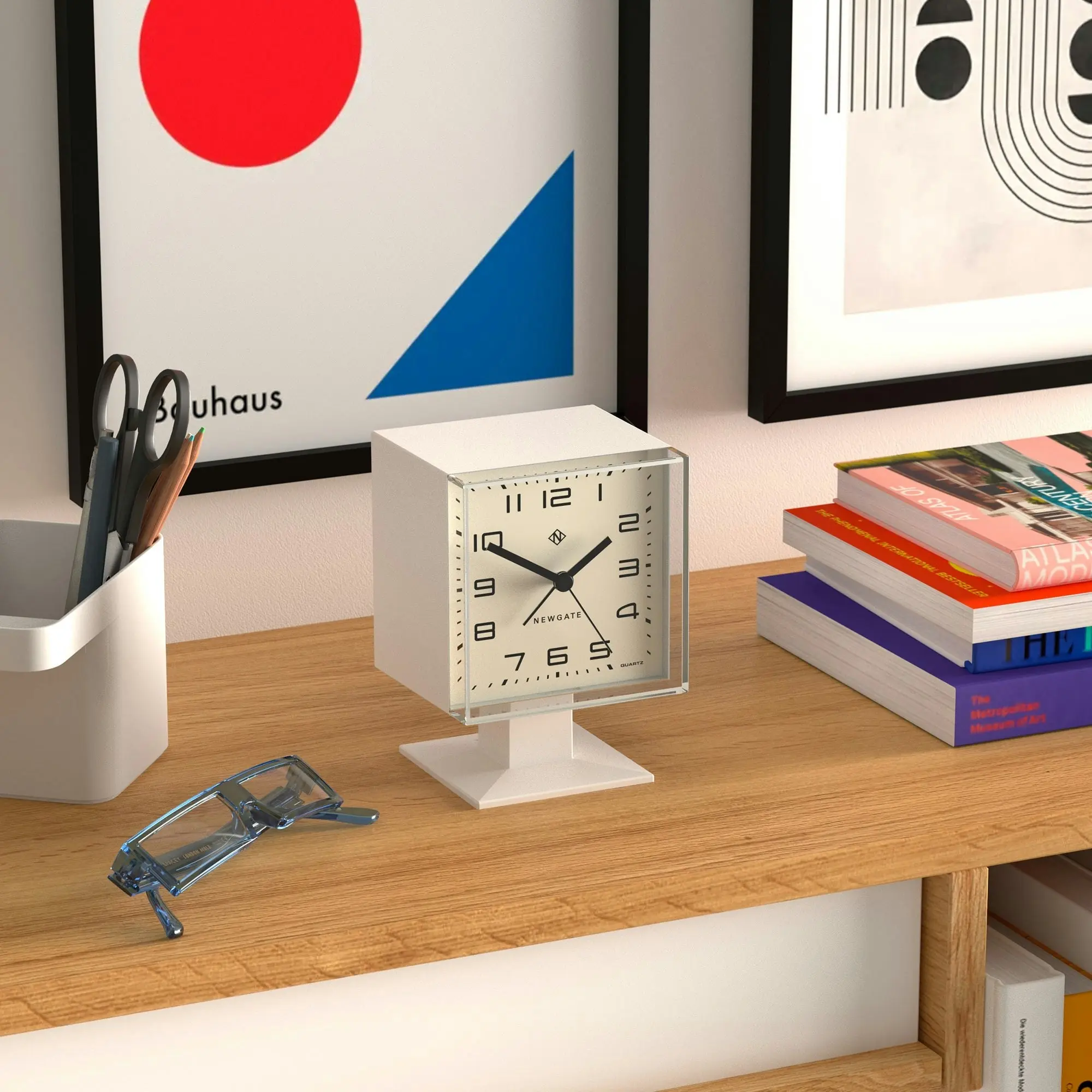 Newgate Victor Alarm Clock Pebble White