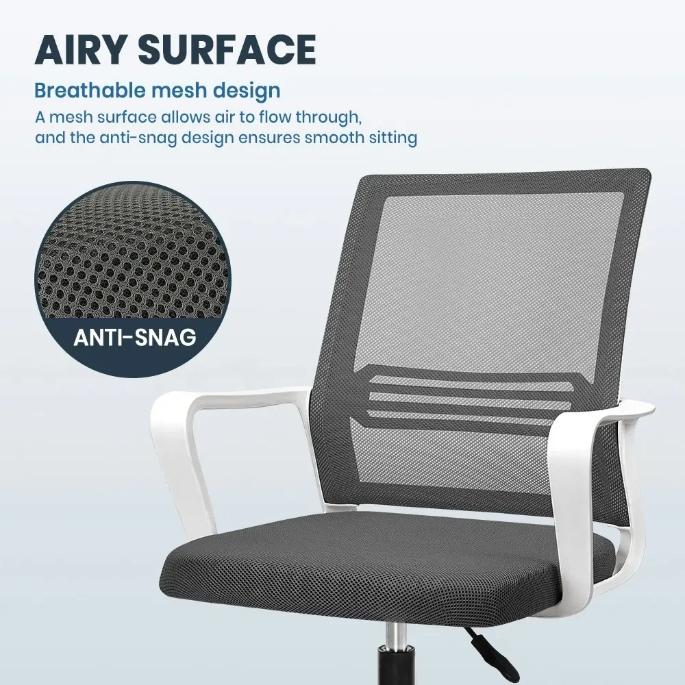 Furb Office Chair Computer Mesh Executive Chairs Study Work Lifting Seat White Dark Grey