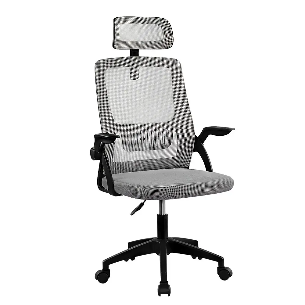 Furb Office Chair Computer Mesh Executive Chairs Study Lifting Seating Headrest Black Grey