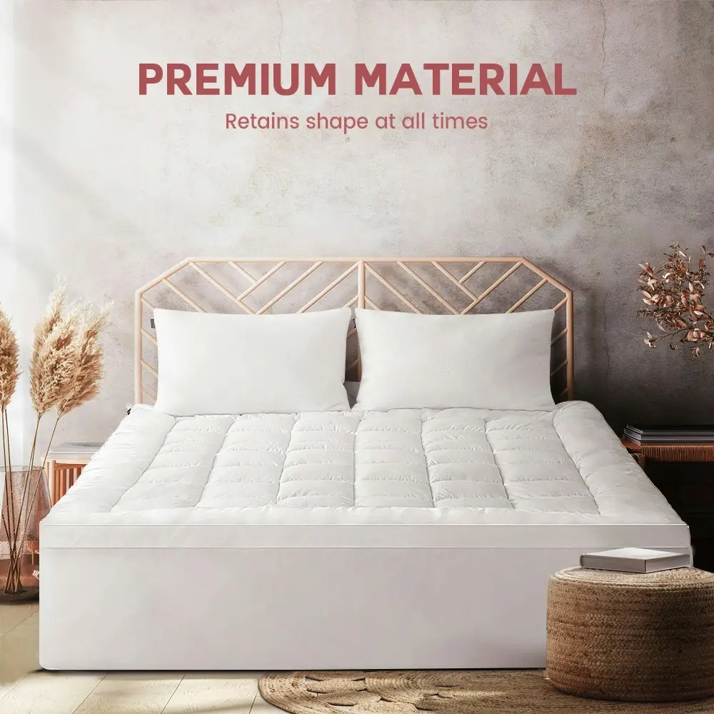 Mona Bedding 1100GSM Mattress Protector Bamboo Fibre Pillowtop Topper Cover King Bed Underlay Pad