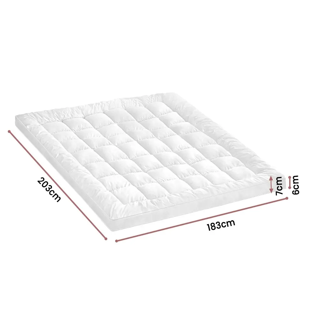 Mona Bedding 1100GSM Mattress Protector Bamboo Fibre Pillowtop Topper Cover King Bed Underlay Pad