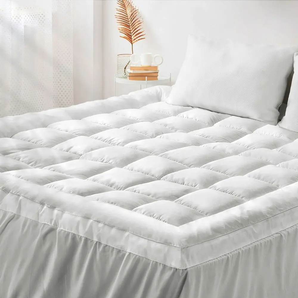 Mona Bedding 1100GSM Mattress Protector Bamboo Fibre Pillowtop Topper Cover King Bed Underlay Pad