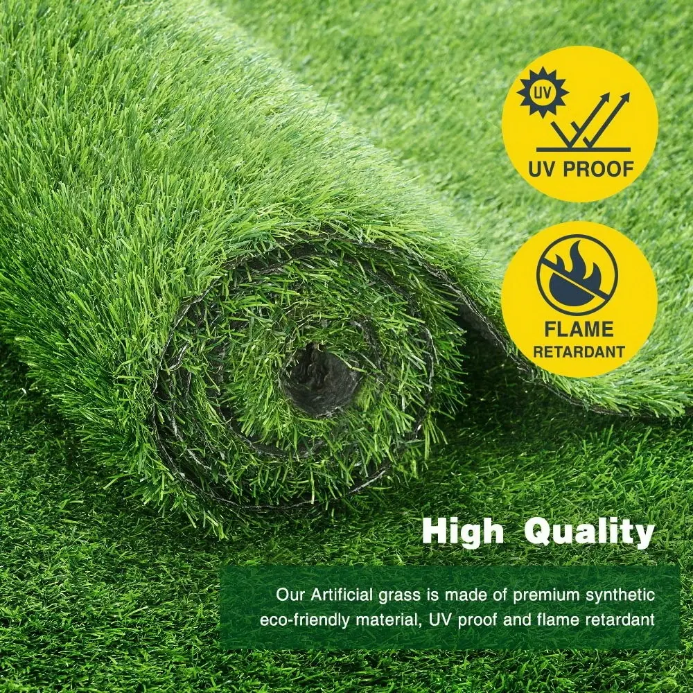 Groverdi Artificial Grass Synthetic Lawns 1mx10m Fake Grass Turf Plastic Plant 45mm 4-Coloured