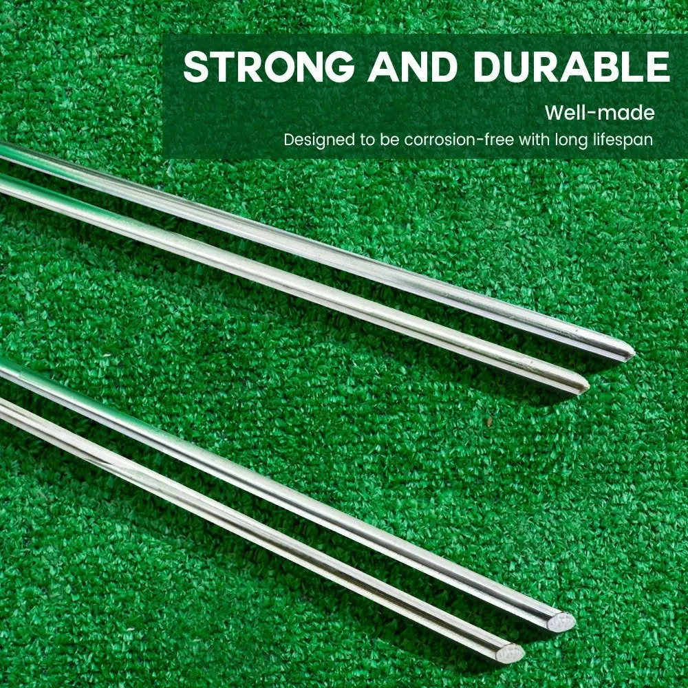 Groverdi Synthetic Artificial Grass Pins Fake Lawn Turf Weed Mat Galvanised Steel U Pegs 200pcs