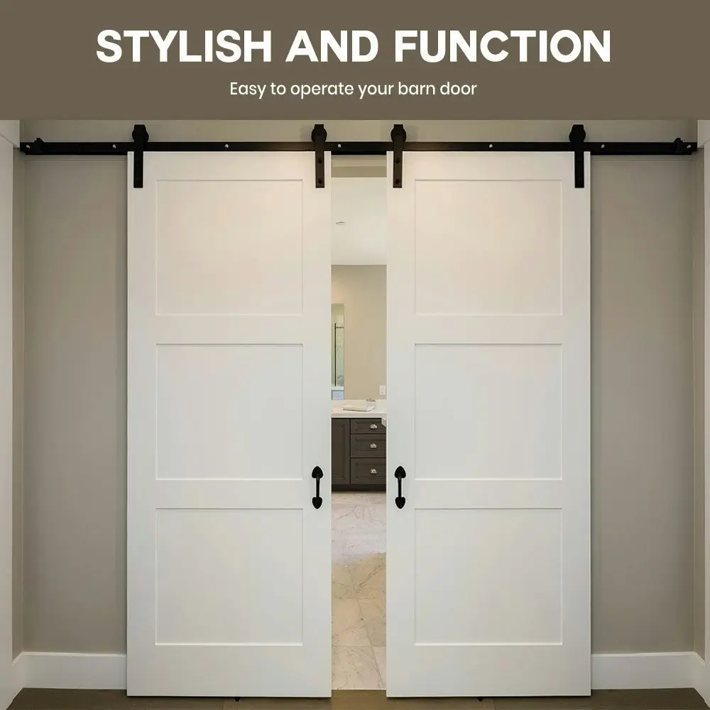 Furb Sliding Barn Door Hardware Kit Single Door Track Roller Classic Antique Style 3M