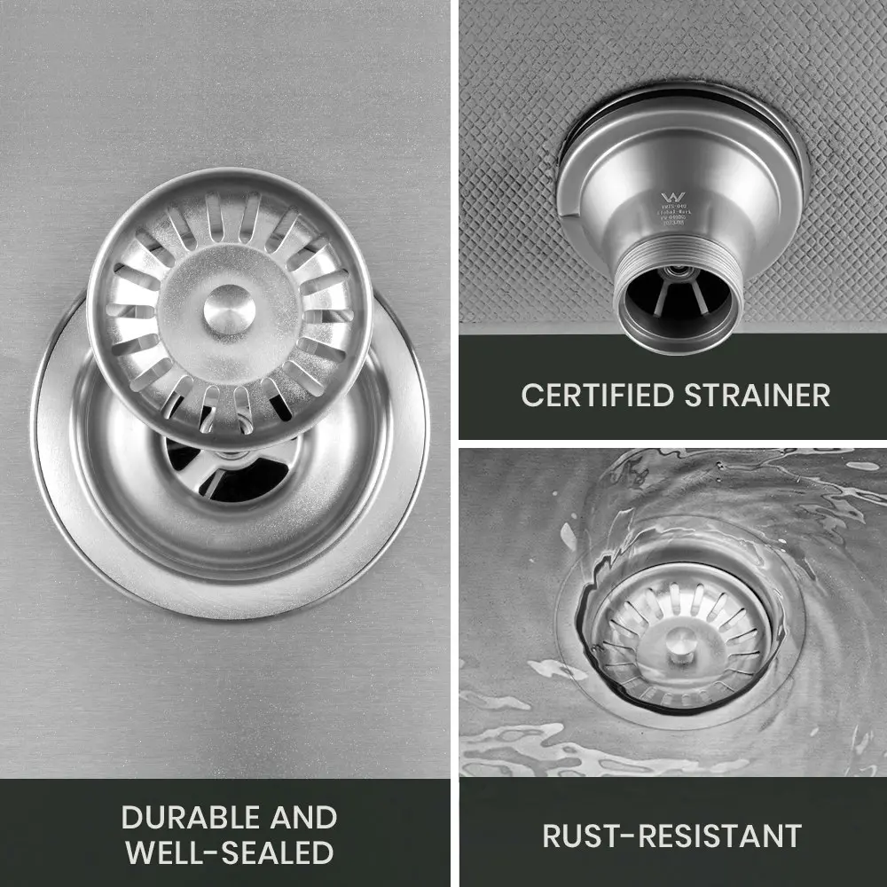 Simplus Stainless Steel Kitchen Workstation Sink 75x45CM Laundry Undermount Double Bowl Set Silver