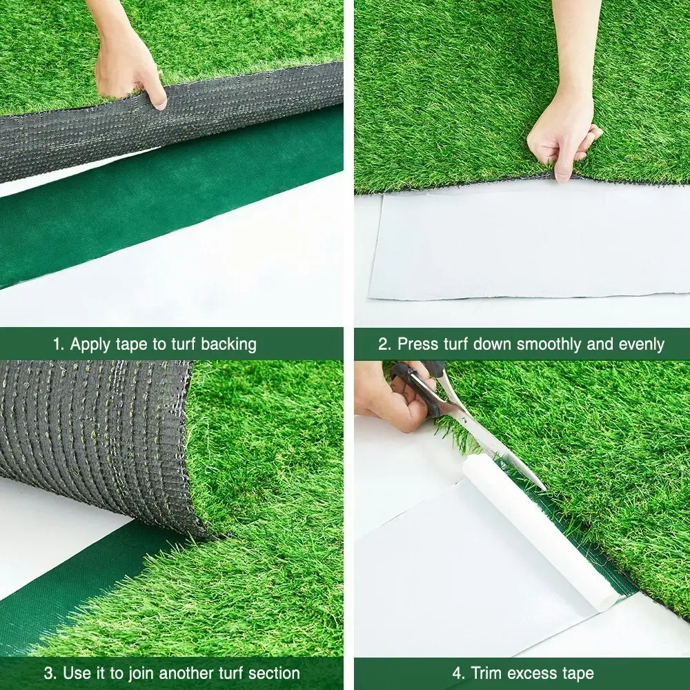 Groverdi Artificial Grass Self Adhesive Synthetic Turf Joining Tape Back Glue Peel 15CM x 2000CM 20M