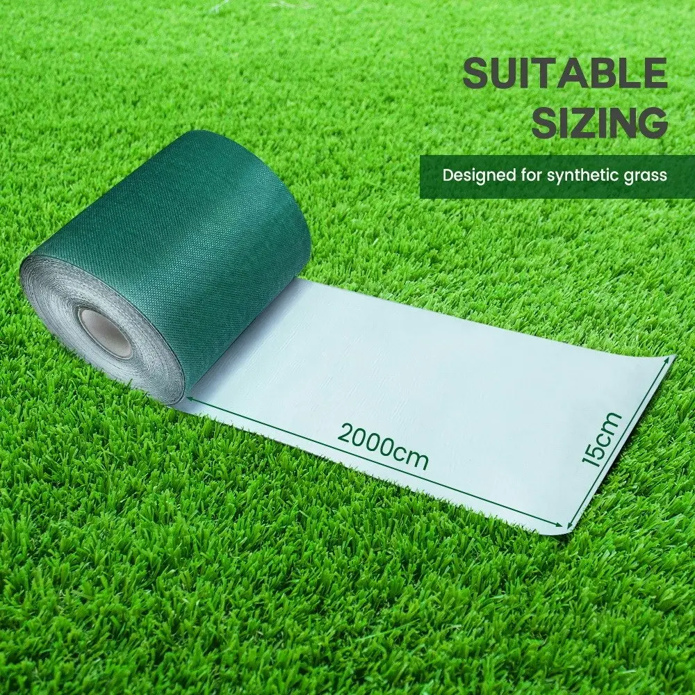 Groverdi Artificial Grass Self Adhesive Synthetic Turf Joining Tape Back Glue Peel 15CM x 2000CM 20M