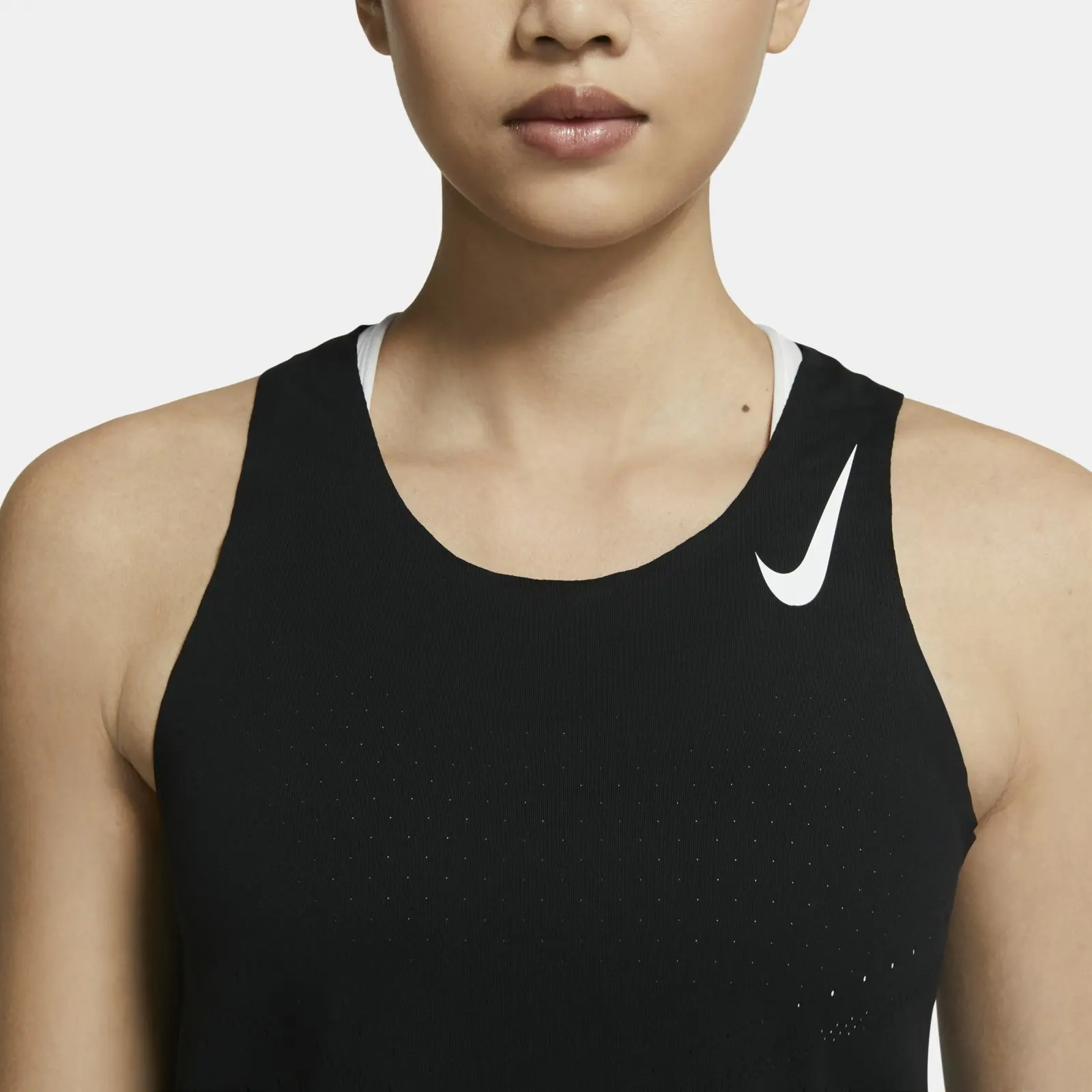 Nike Womens Aeroswift Running Singlet Run Jog Gym - Black