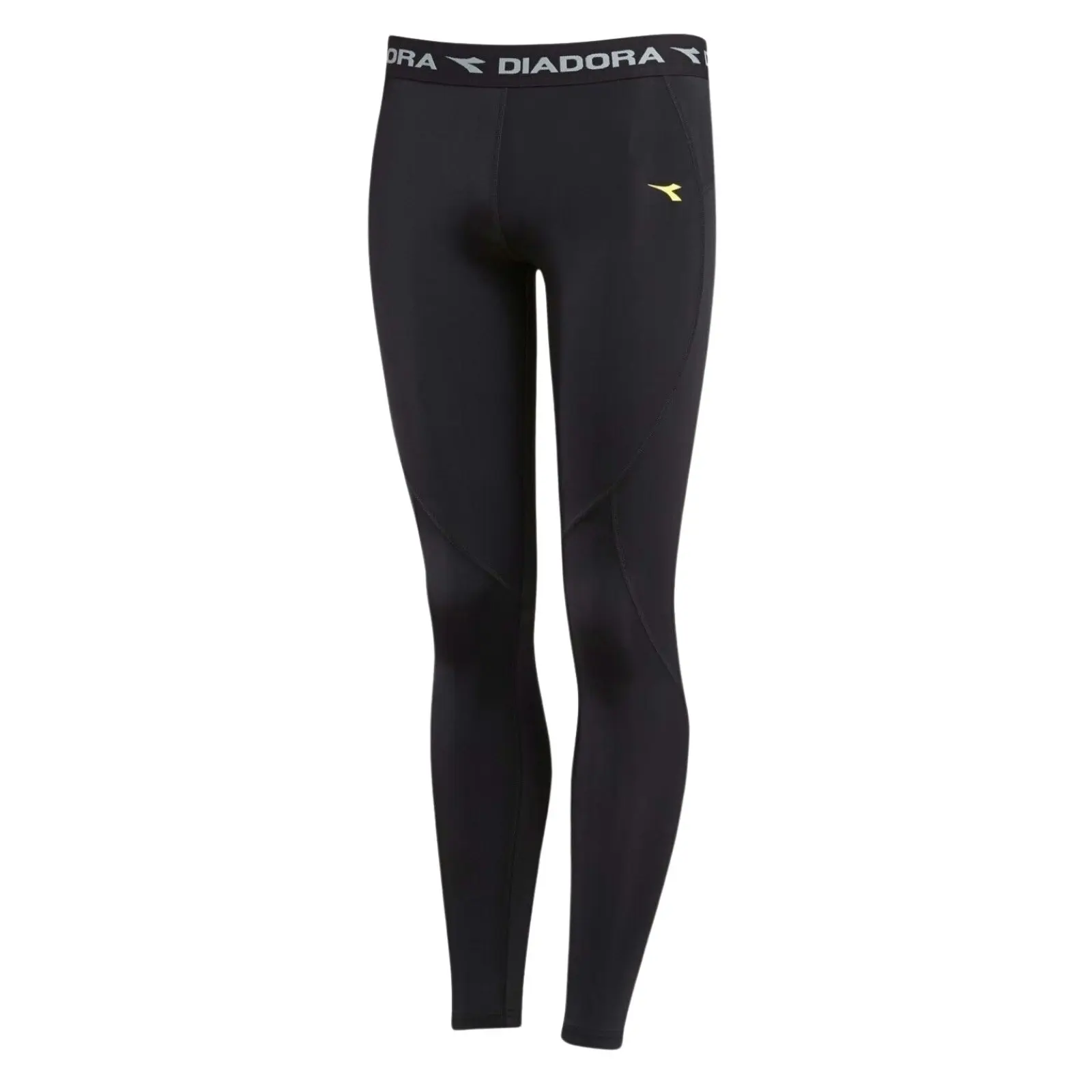 Kids Diadora Compression Tights Long Johns Running Junior Boys Thermal - Black