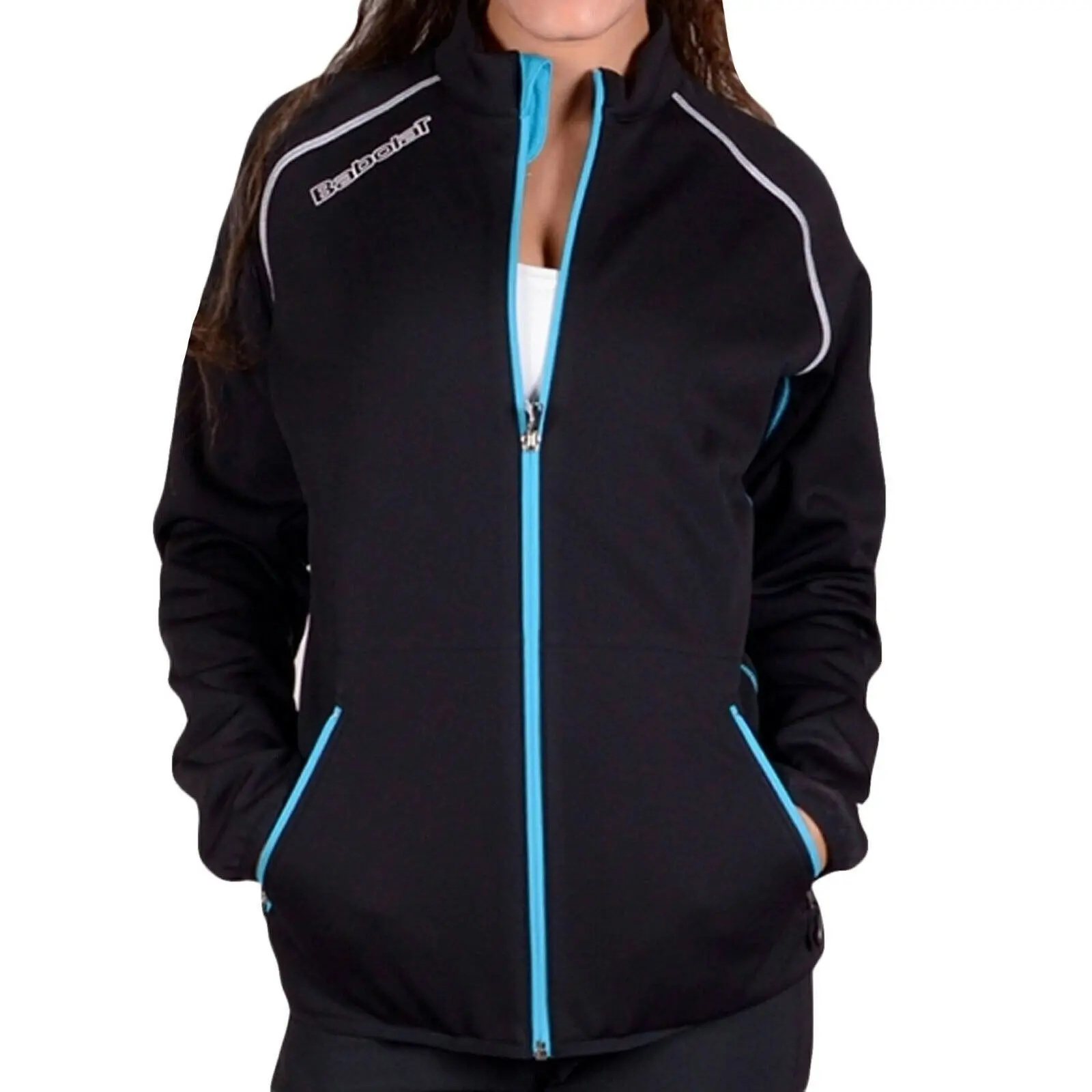 Babolat Womens Softshell Match Core Jacket Essential Tennis Sport - Black/Cyan