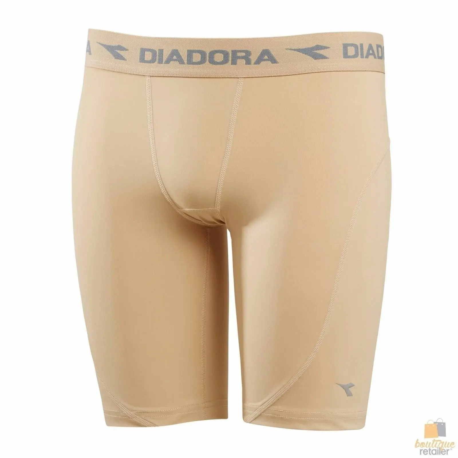 Kids Diadora Compression Shorts Tights Boys Thermal - Nude