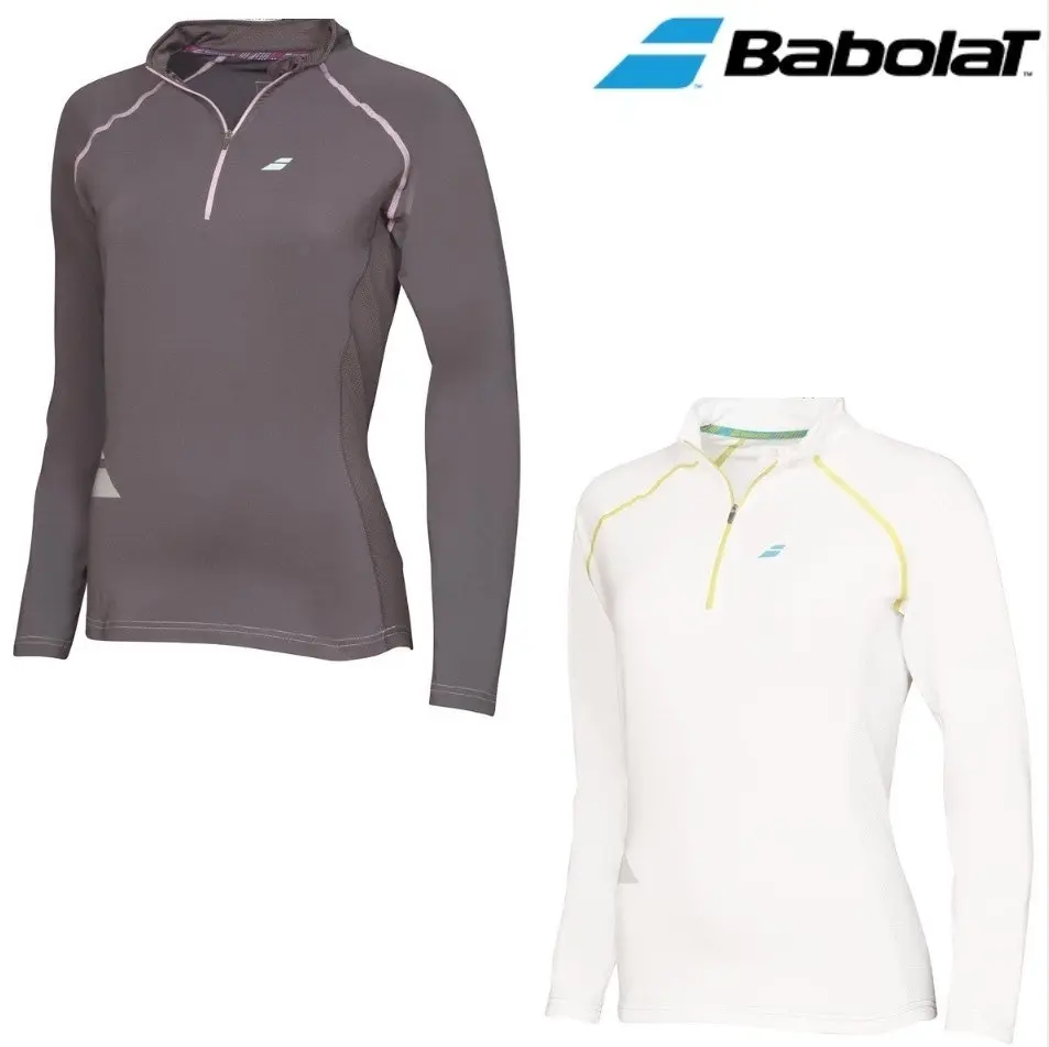 Babolat Womens 1/2 Zip Core Long Sleeve Top Tennis Sports Gym Training