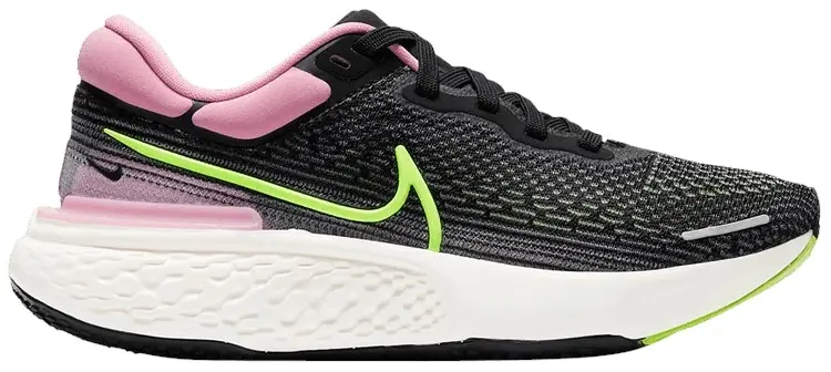 Nike Womens ZoomX Invincible Run Flyknit Running Shoes Runners - Black/Pink