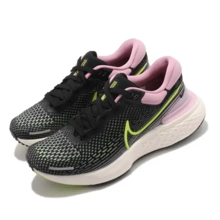 Nike Womens ZoomX Invincible Run Flyknit Running Shoes Runners - Black/Pink