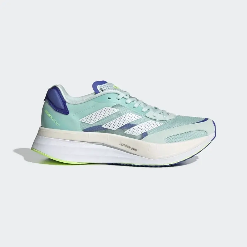 Adidas Womens Adizero Boston 10 Shoes Runners Sneakers Running - Mint