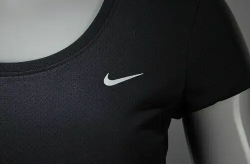 Nike Womens Dri-Fit Running Gym T-Shirt Top Short Sleeve - Black