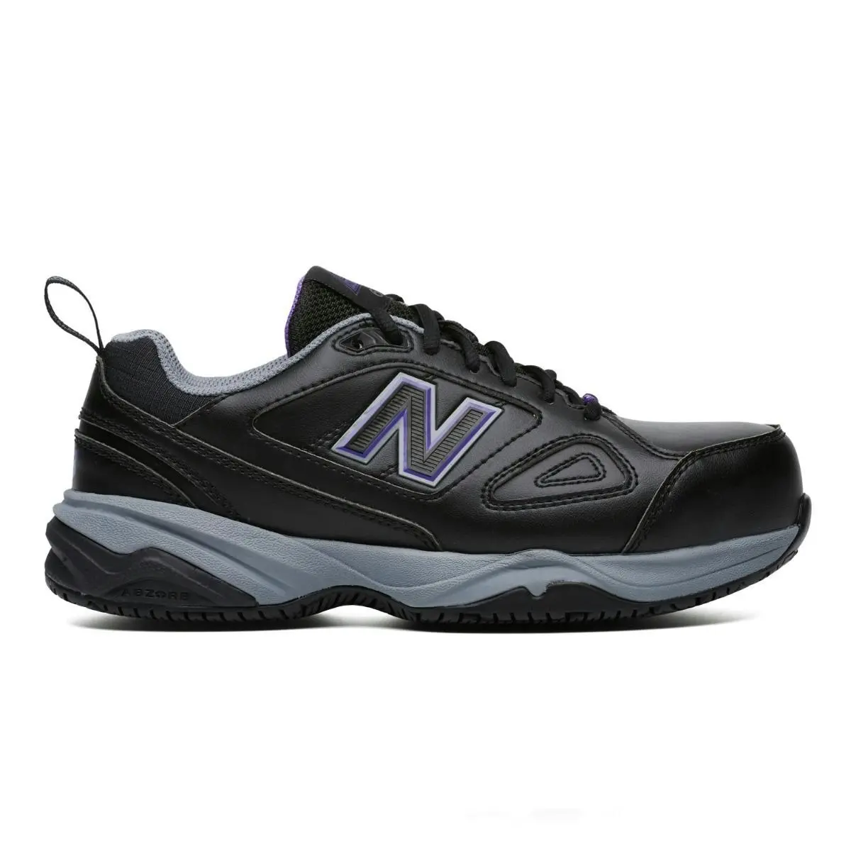 New Balance Womens 627 Steel Cap Toe Safety Shoes Runners Work - Black/Purple