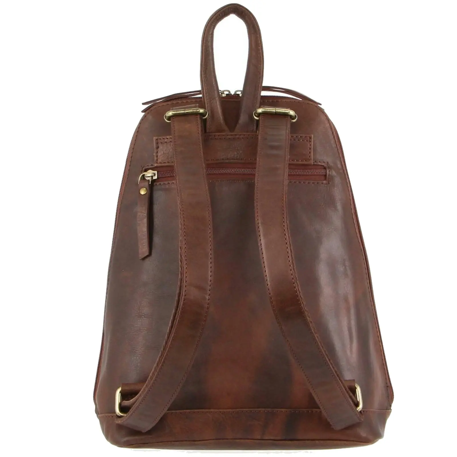 Pierre Cardin Women's Rustic Leather Backpack Ladies Rucksack Bag Pack