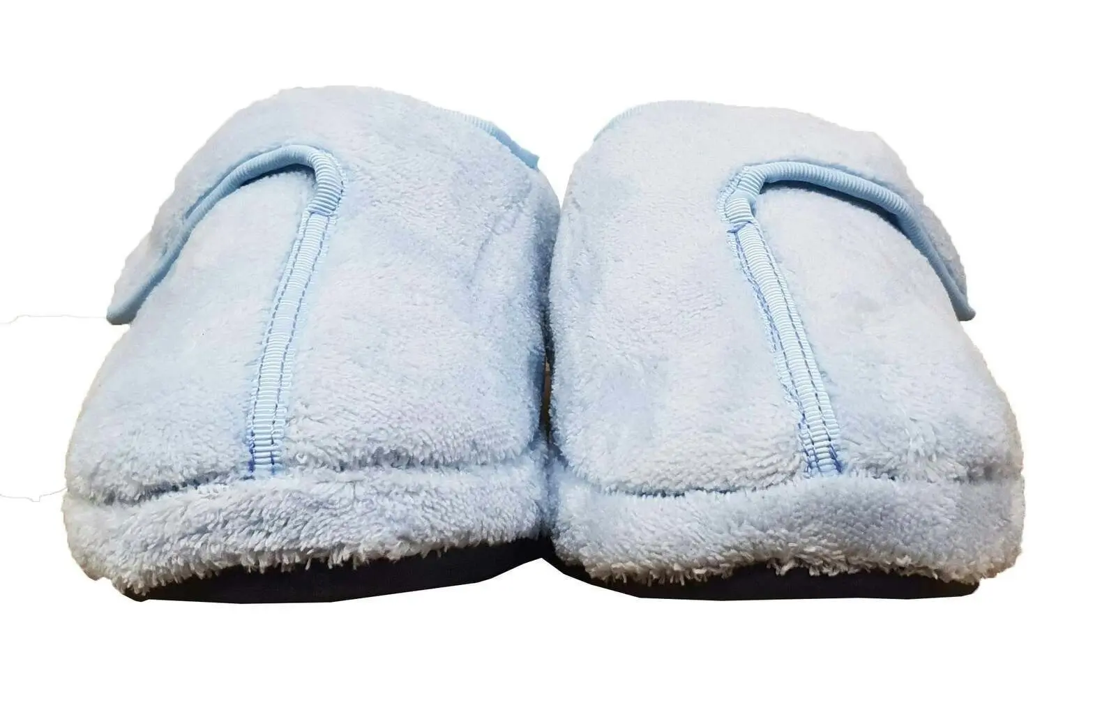 Archline Orthotic Plus Slippers Closed Scuffs Pain Relief Moccasins - Baby Blue