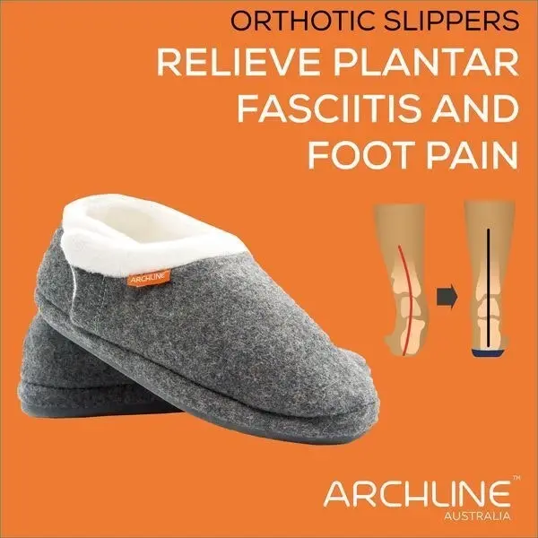 Archline Orthotic Slippers CLOSED Arch Scuffs Orthopedic Moccasins Shoes