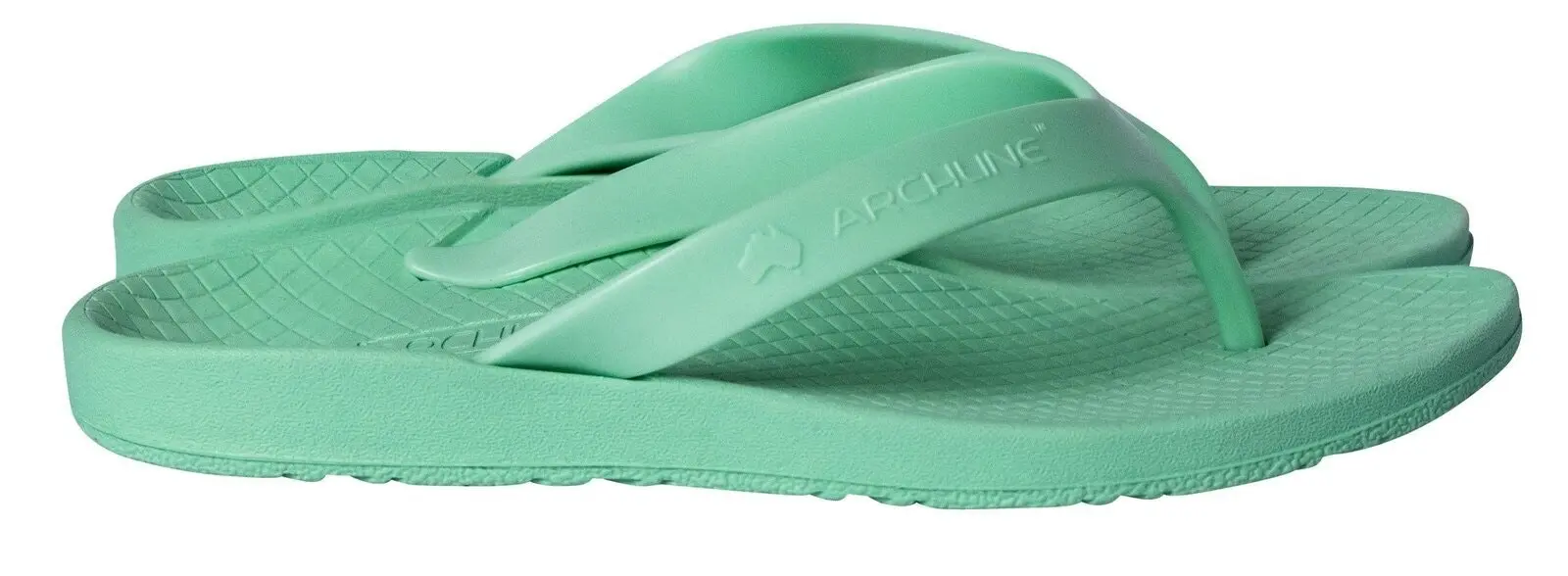 Archline Orthotic Thongs Arch Support Shoes Footwear Flip Flops - Dew Green