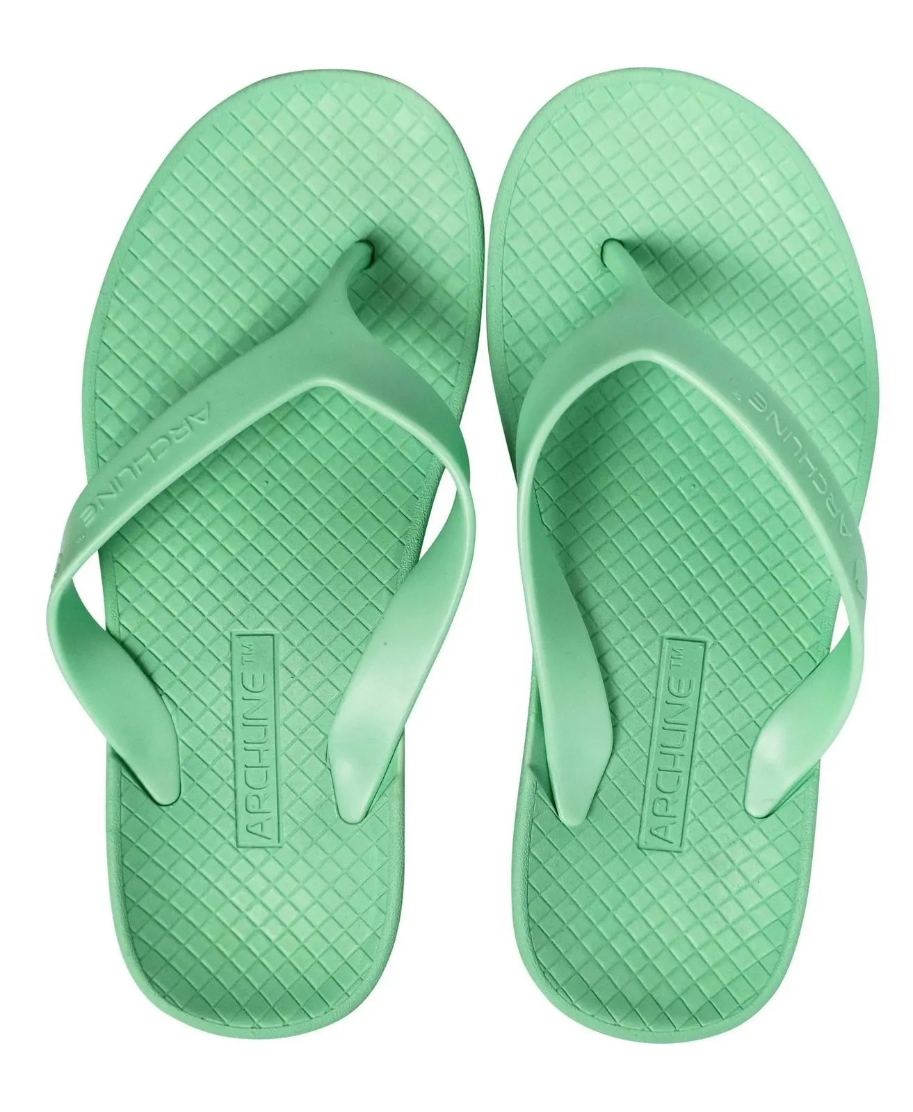 Archline Orthotic Thongs Arch Support Shoes Footwear Flip Flops - Dew Green