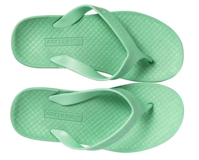 Archline Orthotic Thongs Arch Support Shoes Footwear Flip Flops - Dew Green