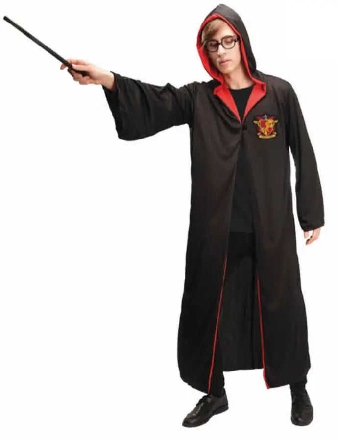 Harry Potter Adult Robe Cloak Gryffindor Slytherin Costume Cape Halloween