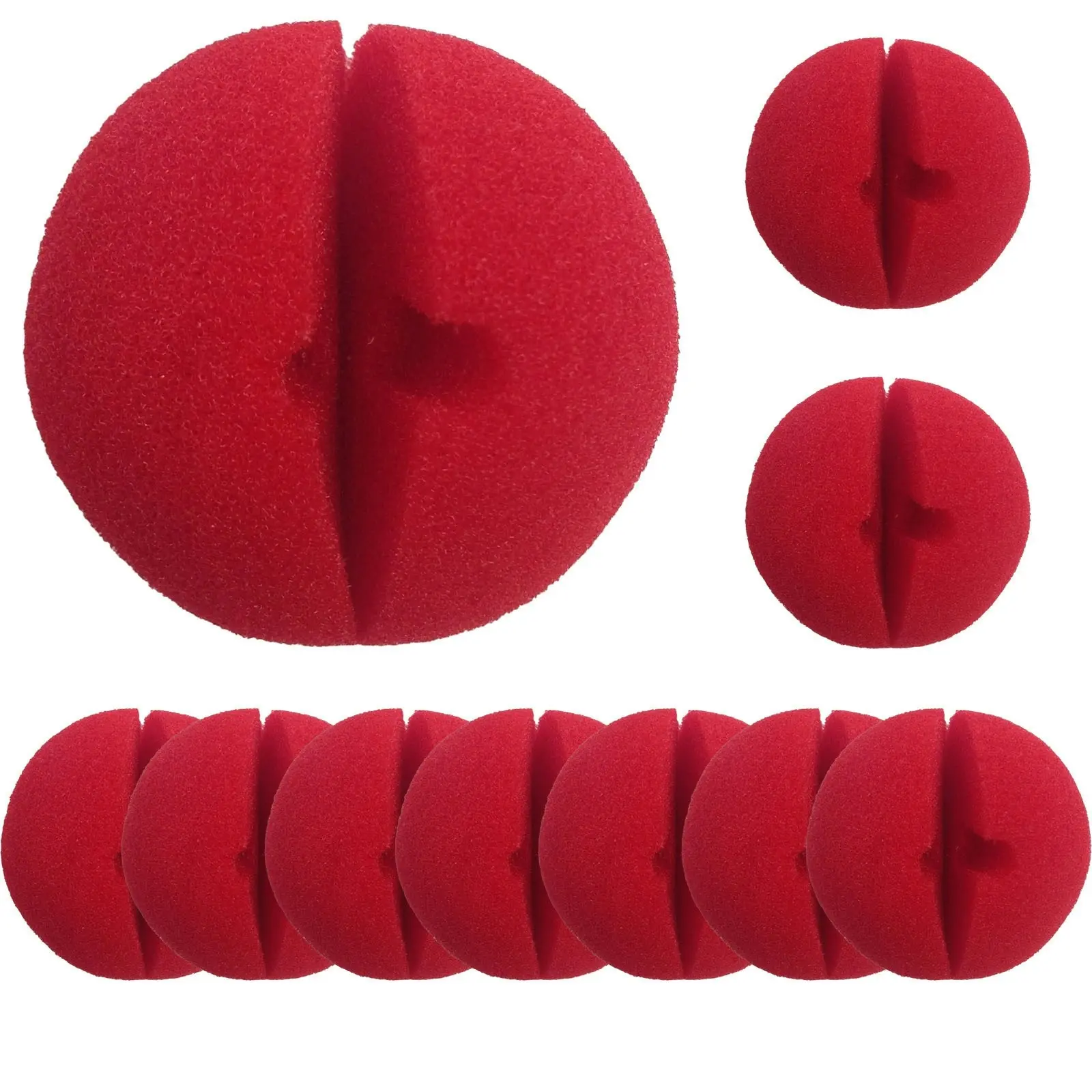 10x Soft CLOWN NOSE Noses Costume Dress Up Halloween Spongy Sponge Circus BULK