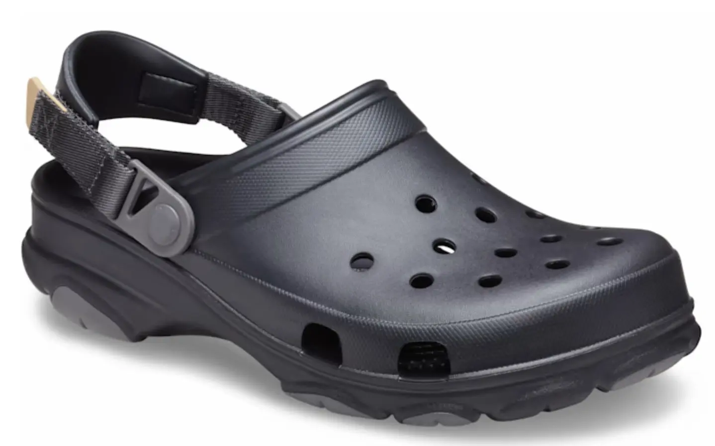 Crocs Mens Classic All Terrain Clog Breathable Slipper - Black