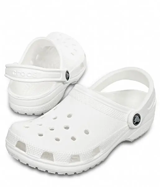 Crocs Classic Clogs Roomy Fit Sandal Clog Sandals Slides Waterproof - White