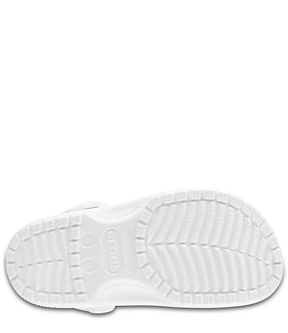 Crocs Classic Clogs Roomy Fit Sandal Clog Sandals Slides Waterproof - White