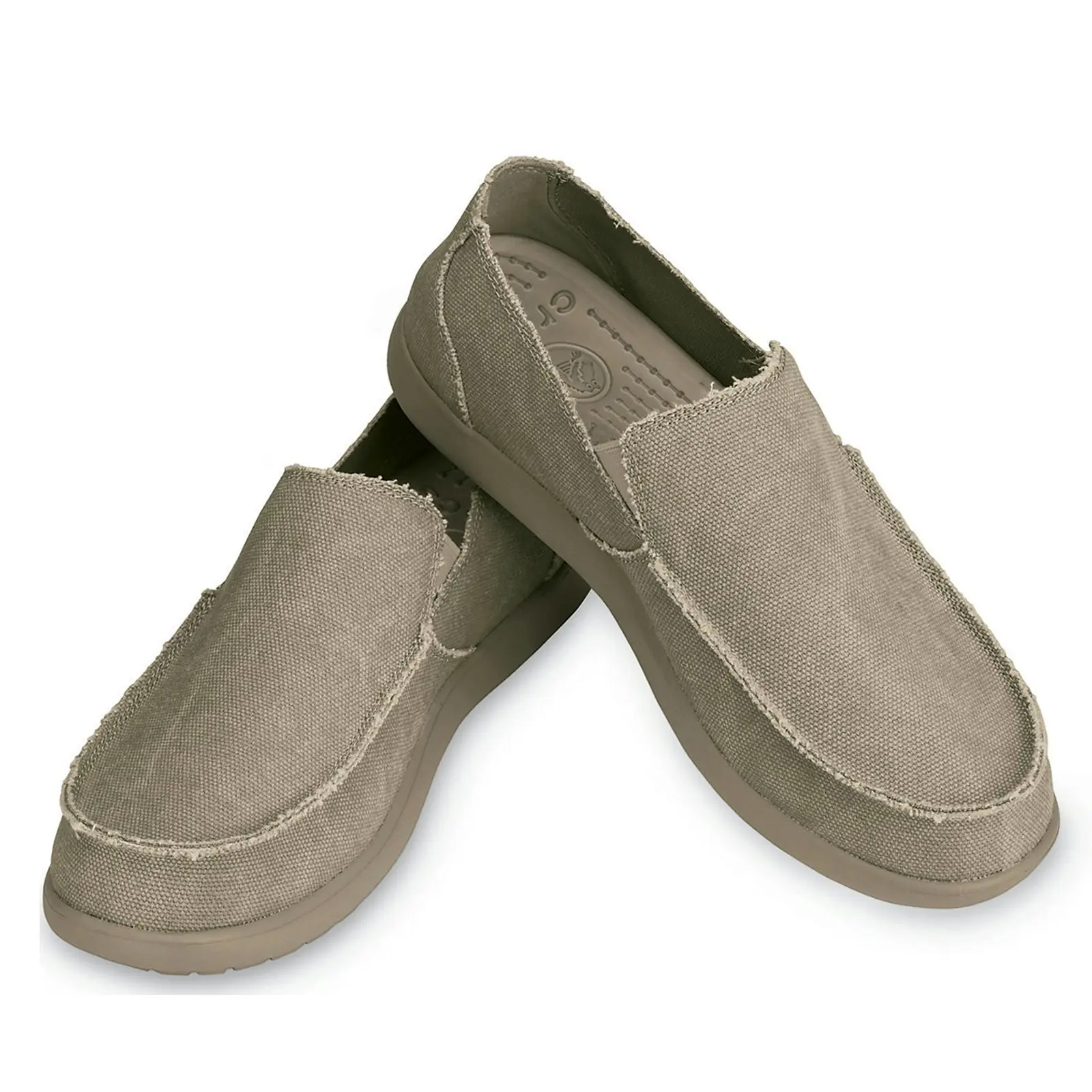 Crocs Mens Santa Cruz Slip-On Shoes Loafers - Khaki