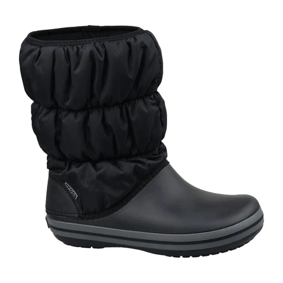 Crocs Womens Ladies Winter Warm Puff Boot Puffer - Black/Charcoal