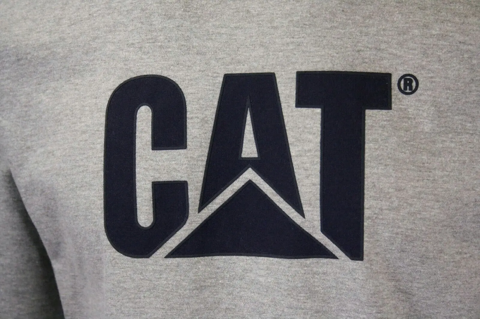 Caterpillar T Shirt Men CAT Short Sleeve TM Logo Tee T- Shirt Cotton Top - Heather Grey