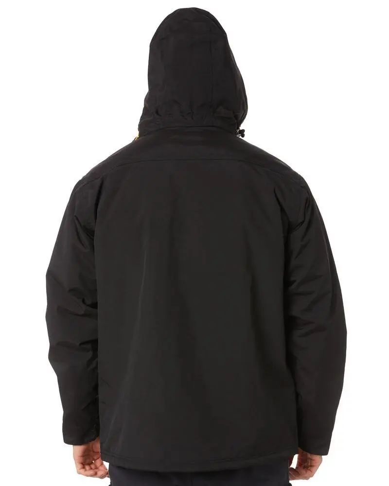 Caterpillar Mens Waterproof Zip Jacket w Hood Chinook CAT Winter Ski - Black