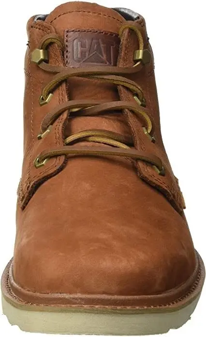 Caterpillar Mens Jackson Mid Leather Boots Shoes Chukka Desert CAT - Brown