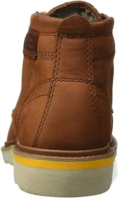 Caterpillar Mens Jackson Mid Leather Boots Shoes Chukka Desert CAT - Brown