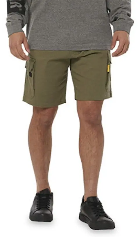 CAT Mens Stretch Cargo Shorts Caterpillar Work Workwear Bottoms - Marshland