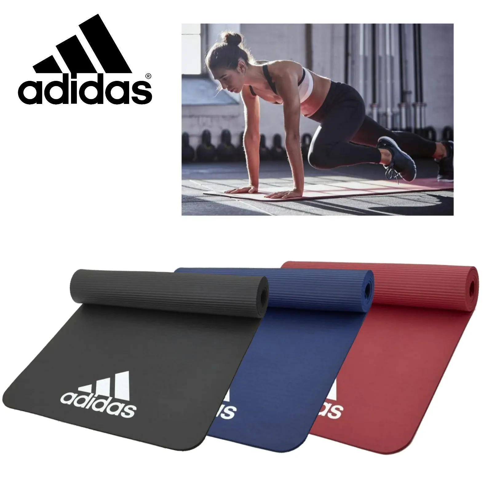 Adidas Fitness Mat 7mm Exercise Training Floor Gym Yoga Judo Pilates