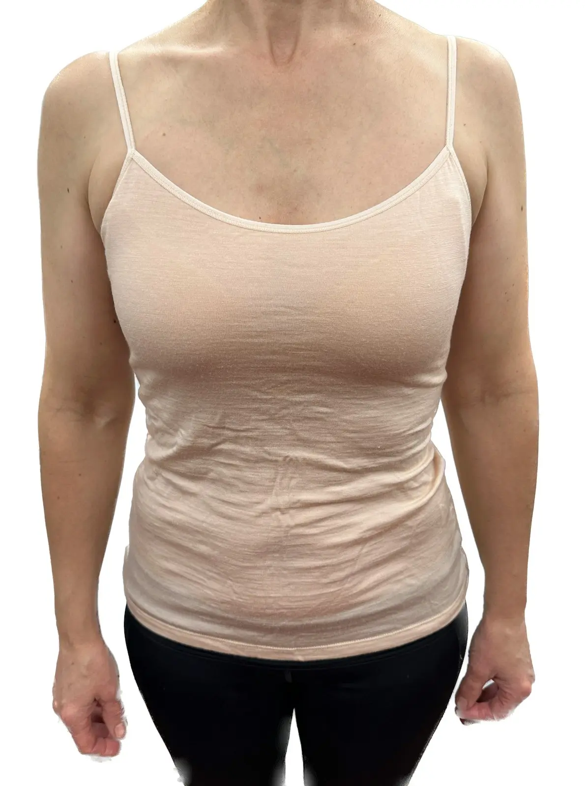 Merino Skins Womens Camisole Wool Thermal Underwear Top Cami Baselayer - Skin