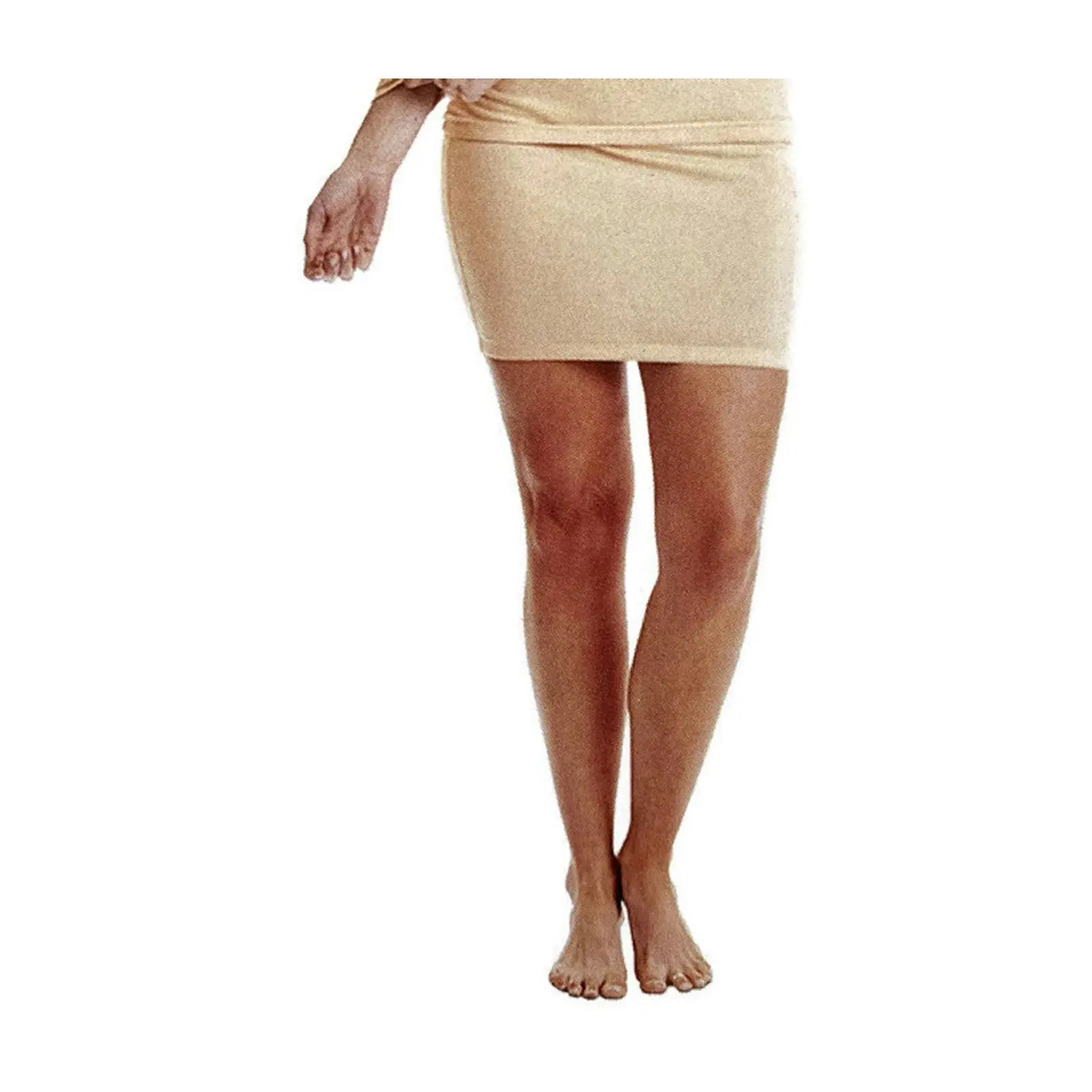 Merino Skins Womens Mini Slip Under Skirt Thermal Wool Wool Underwear - Skin