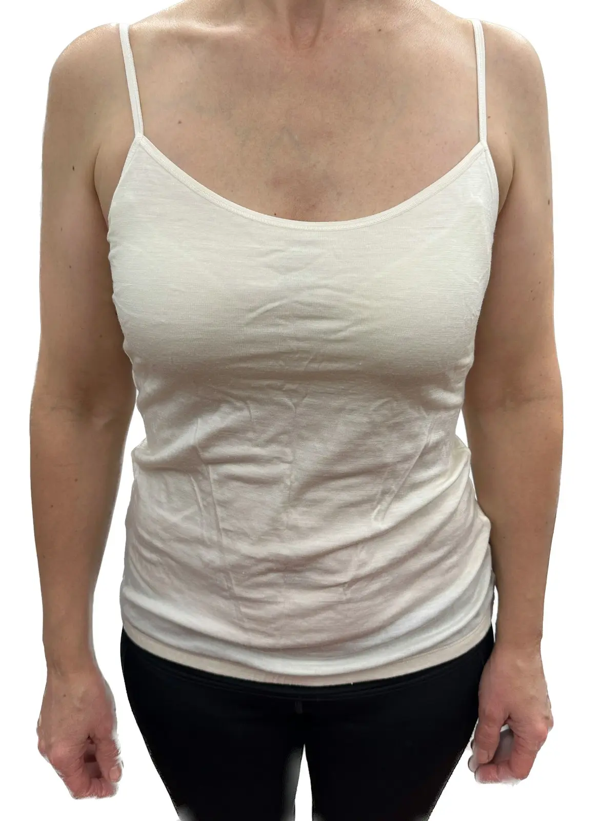 Merino Skins Womens Essential Camisole Wool Thermal Top Thermals Cami - Natural