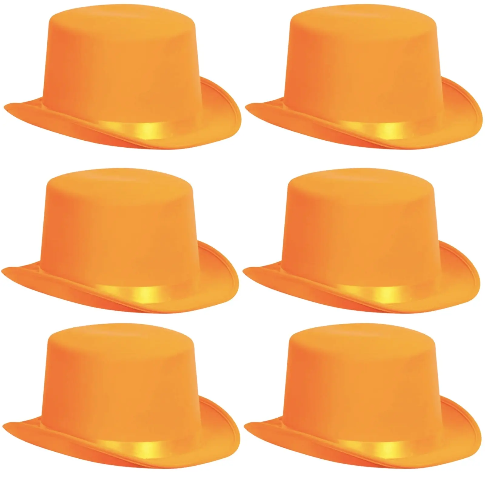 6x SATIN TOP HAT Costume Party Cap Fancy Dress Trilby Fedora One Size BULK