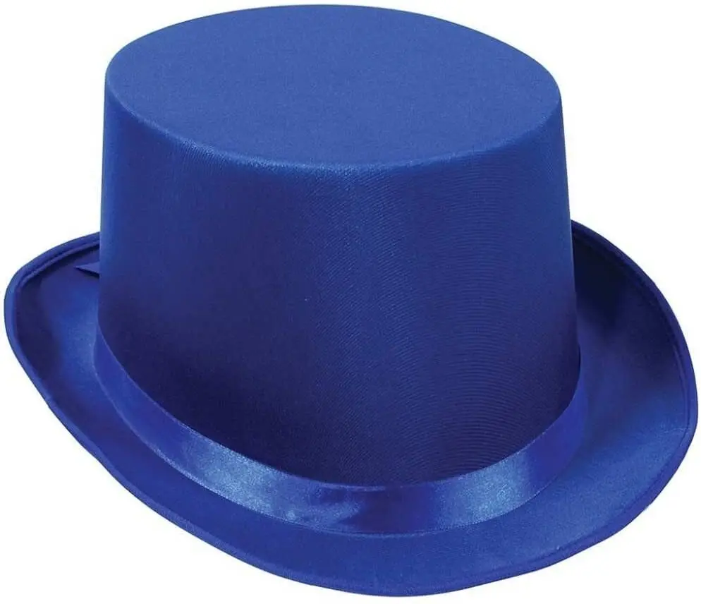 6x SATIN TOP HAT Costume Party Cap Fancy Dress Trilby Fedora One Size BULK