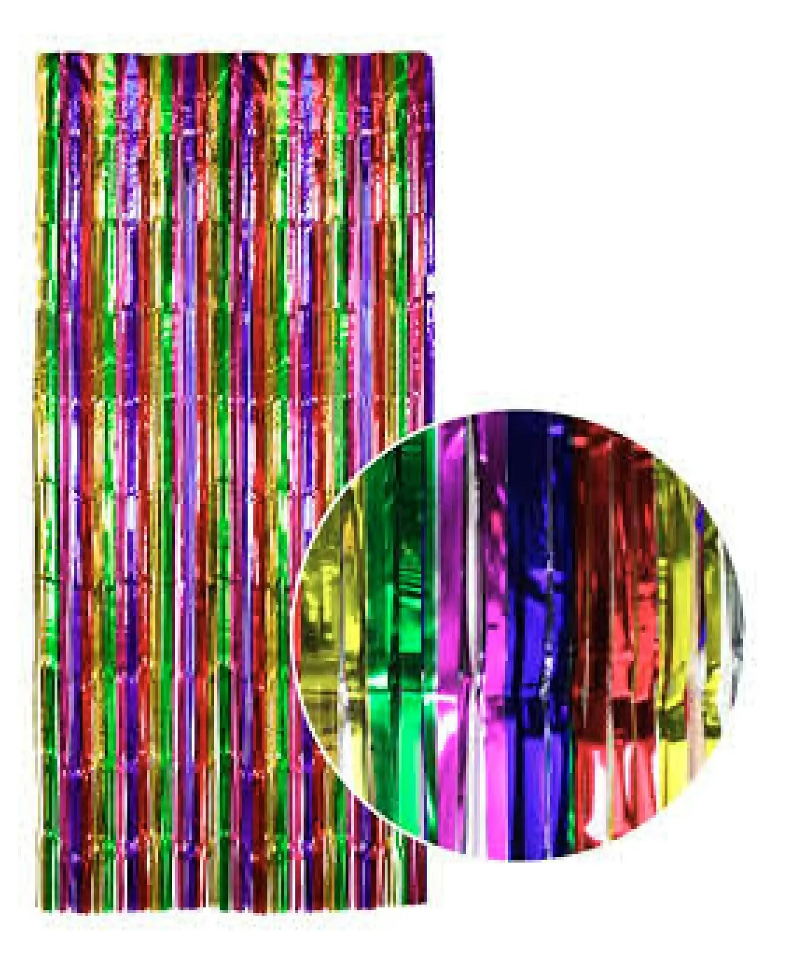 Tinsel Curtain Foil Metallic Fringe Backdrop Party Door Decorations (200cm x 100cm)