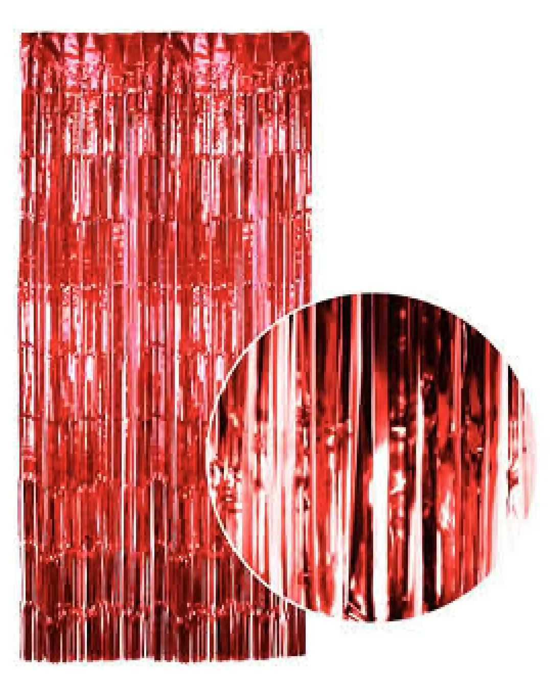 Tinsel Curtain Foil Metallic Fringe Backdrop Party Door Decorations (200cm x 100cm)